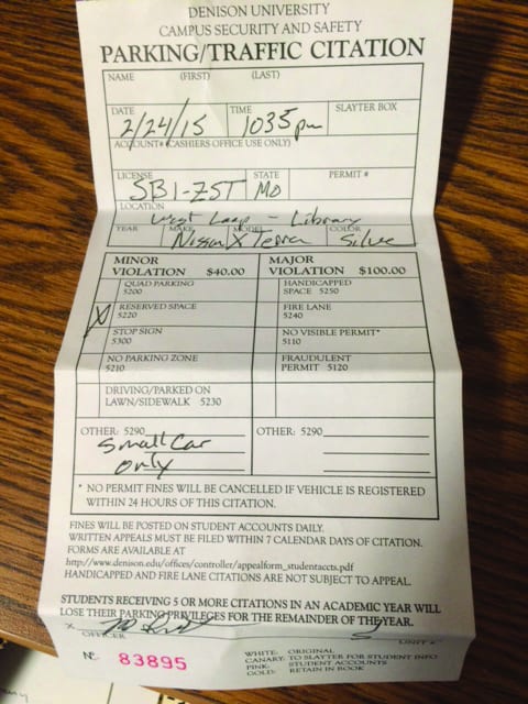 Students react to recent influx in parking tickets