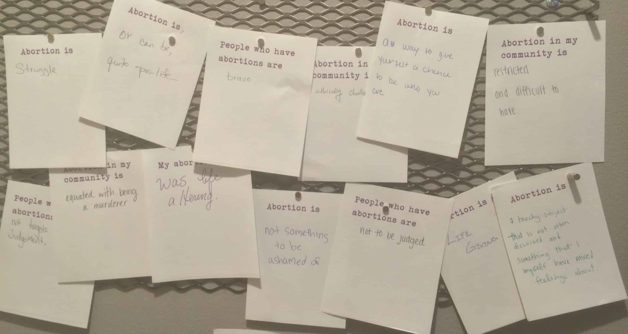 Abortion diary exhibit provides space for women to share stories