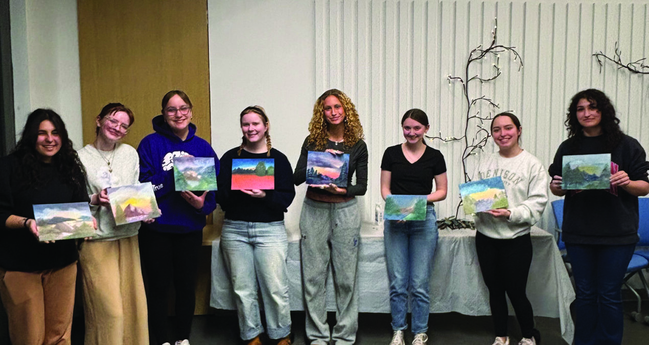 Hoaglin Center culminates creativity with Bob Ross paint night