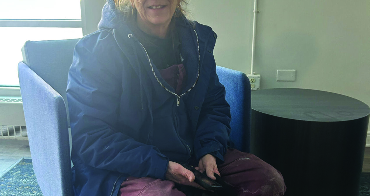 Ann Cherry clears the way amid winter storm