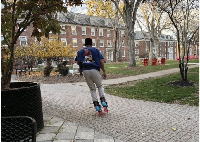 Meet Taran Taylor, the rollerblading student brightening our daily routine